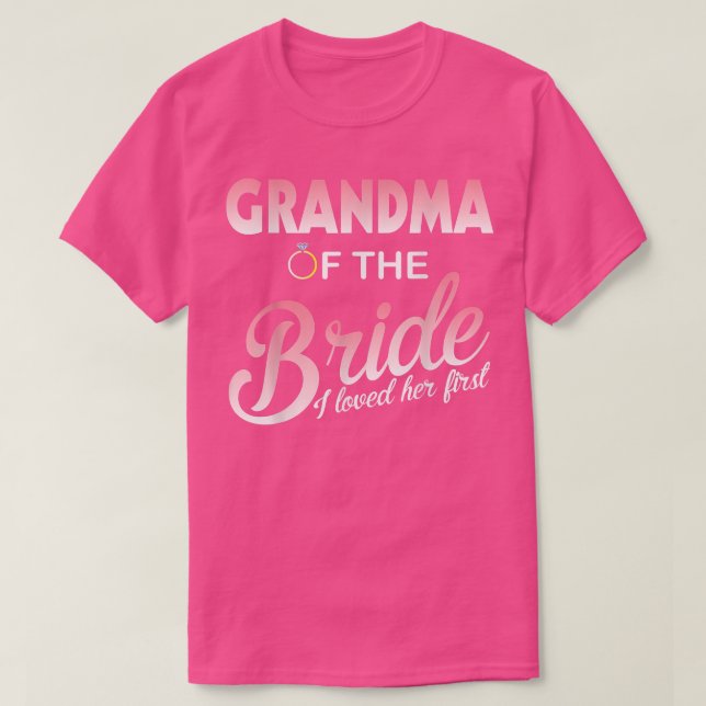 T-shirt Anneaux De Mariage Grand-mère Mariée De La Mariée  (Design devant)