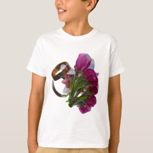 T-shirt Anneaux et fleurs mariages
