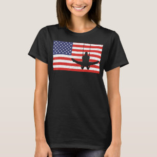 T-shirt Anneaux gymnastiques détendus USA American Flag Vi