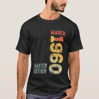 T-shirt Année 1960 Mars 1960 Rétro 1960 Vintage 1960 Depui