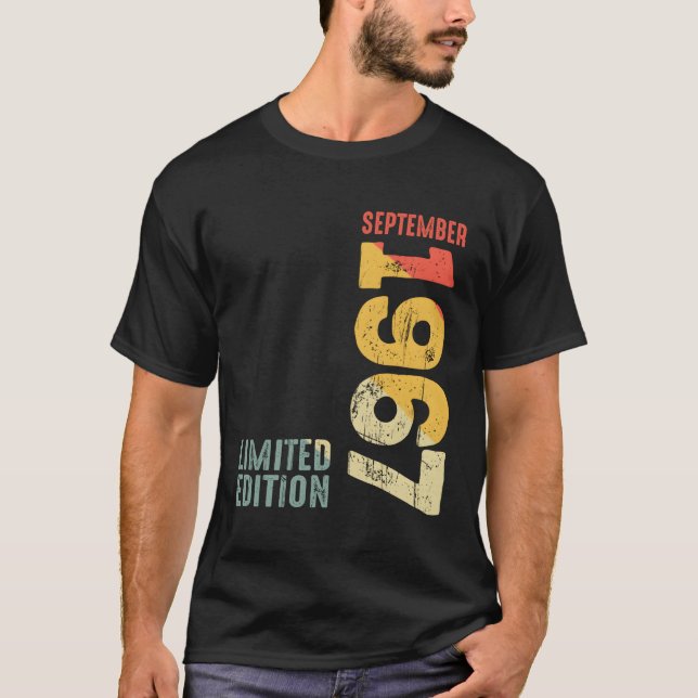 T-shirt Année 1967 Septembre 1967 1967 1967 Depuis 1967 (Devant)