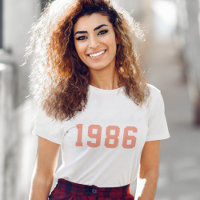 Année Anniversaire | Personnalisé Coral rose moder