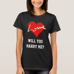 T-shirt Année bissextile Me Marierez-Vous Rouge Coeur d'