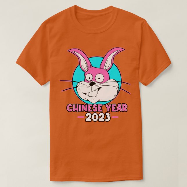 T-shirt Année chinoise 2023 Lapin drôle (Design devant)