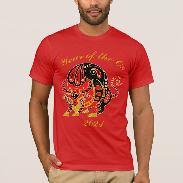 T-shirt Année chinoise du boeuf (Devant)