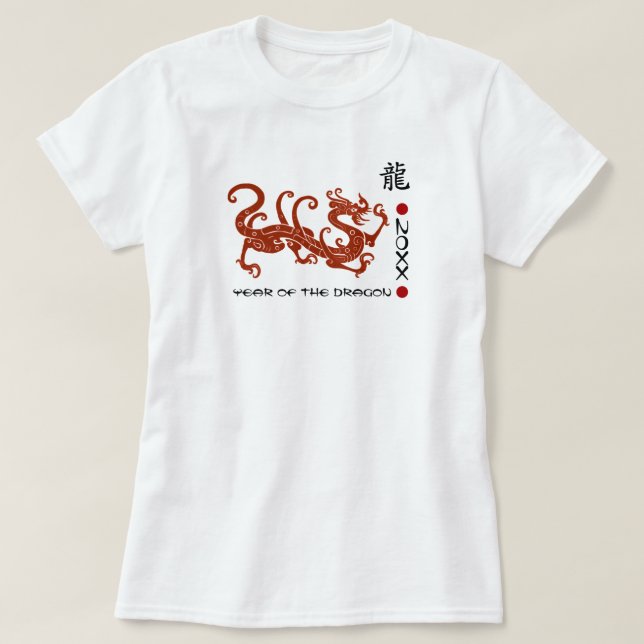 T-shirt Année chinoise du dragon (Design devant)