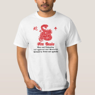 T-shirt Année chinoise du serpent 1977 du feu
