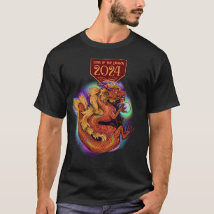 T-shirt Année chinoise du zodiaque du dragon 2024 Nouvel A