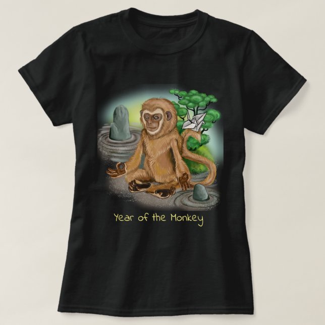 T-shirt Année chinoise du zodiaque du singe (Design devant)