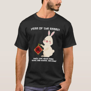 T-shirt Année Chinoise Zodiaque Du Lapin 2023 Nouvel An Ch