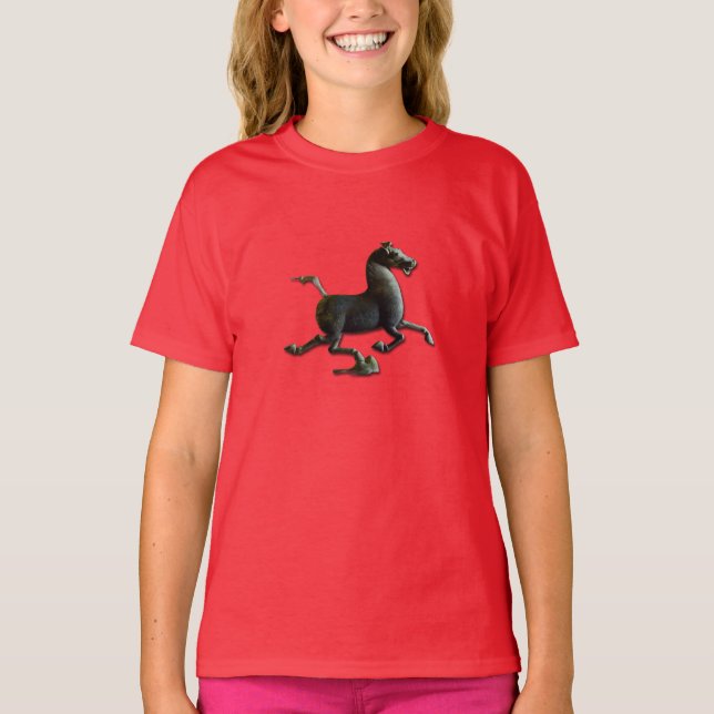 T-shirt Année de la Chemise fille du Cheval (Devant)