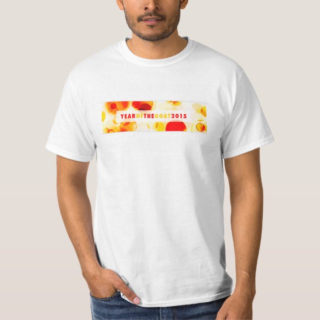 T-shirt année de la chèvre 2015 (bokeh) (Devant)