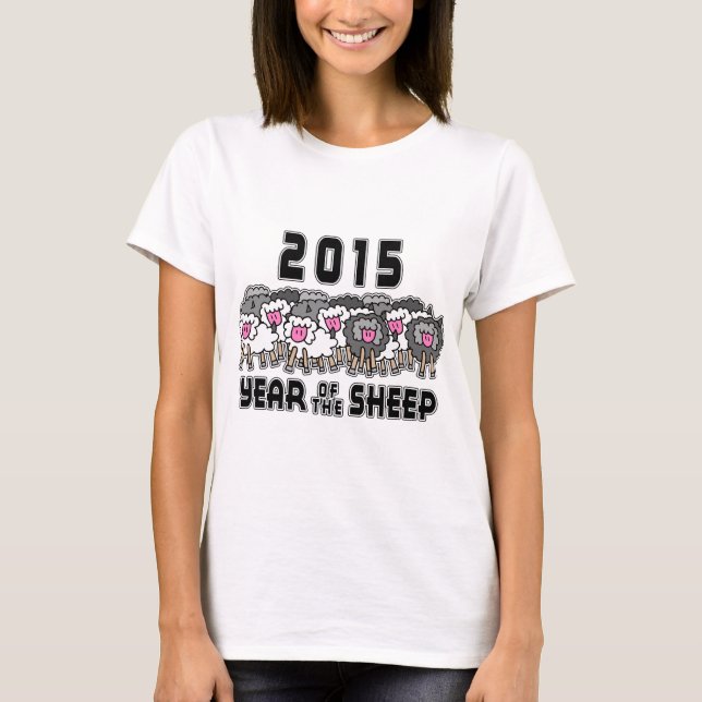 T-shirt Année de la chèvre 2015 de RAM de moutons (Devant)