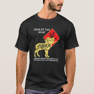 T-shirt Année de la chèvre zodiaque chinois Nouvel An luna