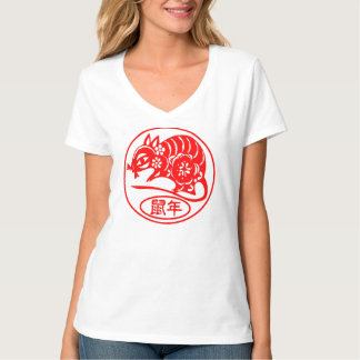T-shirt Année de la pièce en t de rat