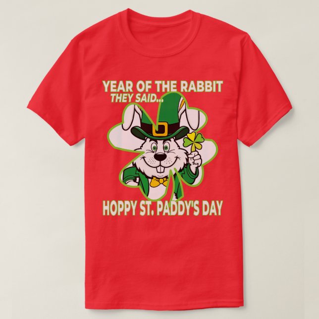 T-shirt Année de la Saint-Paddys Rabbit (Design devant)