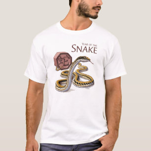T-shirt Année de l'art chinois de zodiaque de serpent