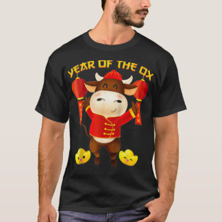 T-shirt Année de l'OX 2021 drôle Joyeux Nouvel An chinois