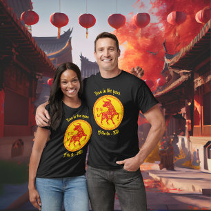 T-shirt Année de l'Ox Chinois Nouvel an zodiaque anniversa