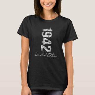 T-shirt Année de naissance 1942 Grunge Vintage Utilisé