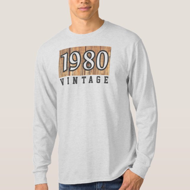 T-shirt année de naissance 1980 (Devant)