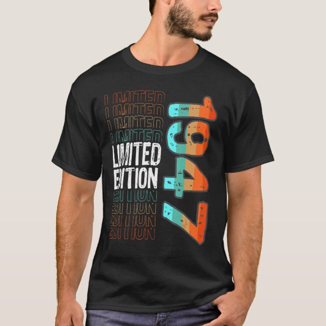T-shirt Année de naissance vintage Retro 1947 (Devant)