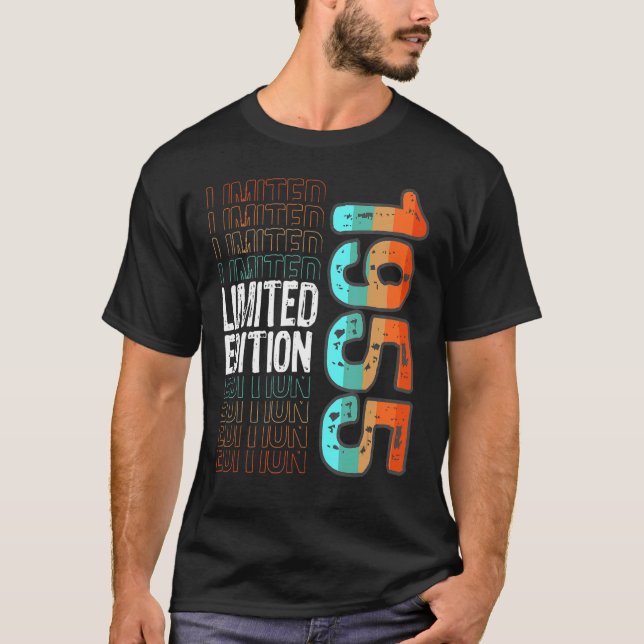 T-shirt Année de naissance vintage Retro 1955 (Devant)