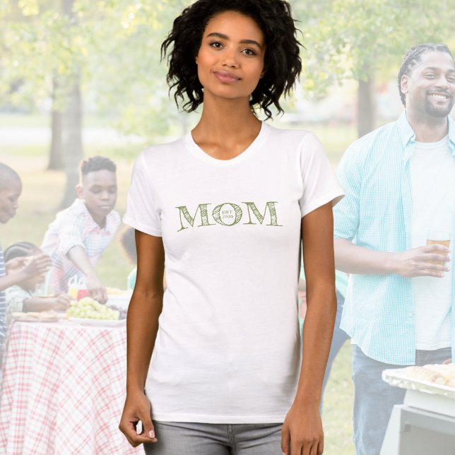 T-shirt Année de Personnaliser de la mère verte (Créateur téléchargé)