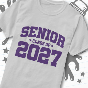 T-shirt Année de remise des diplômes École Violet Classe t