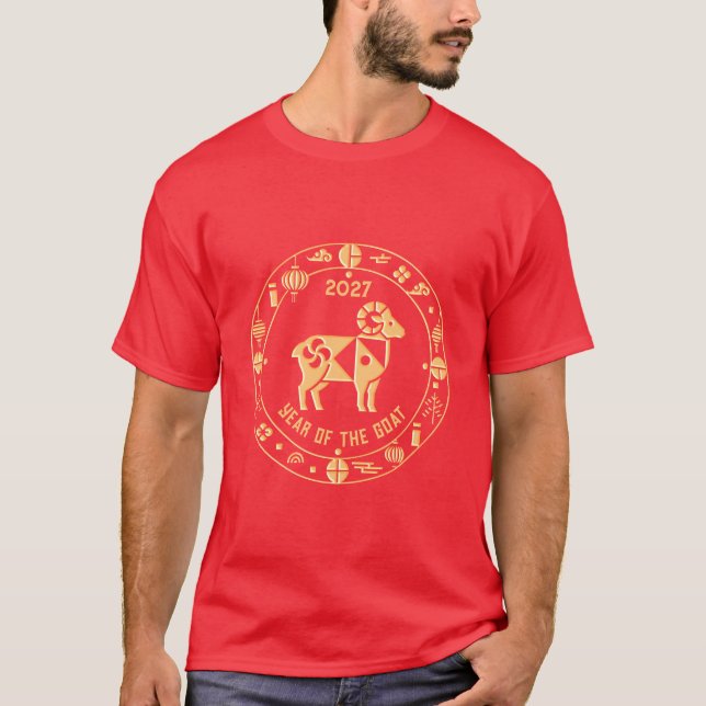 T-shirt Année d'or de la Chèvre 2027 (Devant)