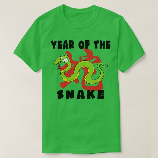 T-shirt Année drôle du serpent (2) (Design devant)