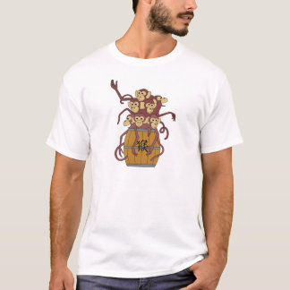 T-shirt Année du baril de singe complètement de singes