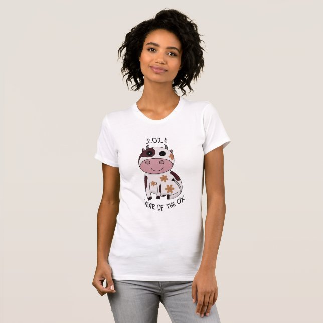 T-shirt Année du boeuf (Devant entier)