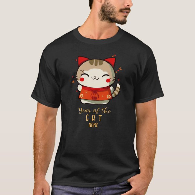 T-shirt Année du chat 2023 Nouvel An vietnamien - Tess (Devant)