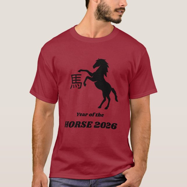 T-shirt Année du cheval 2026 (Devant)