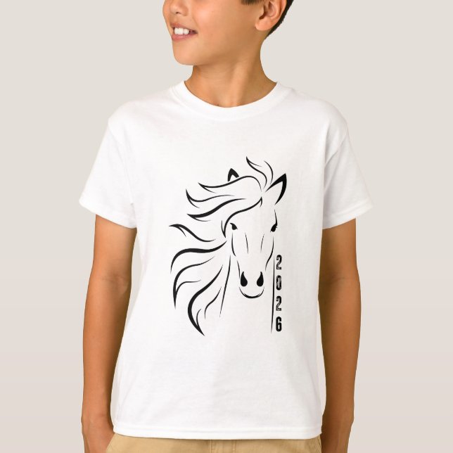 T-shirt Année du cheval 2026 (Devant)