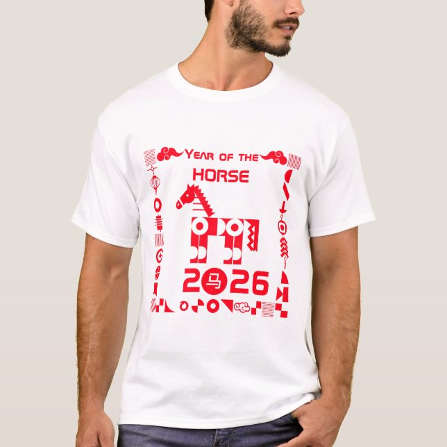 T-shirt Année du cheval 2026 (Devant)