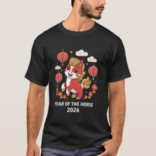 T-shirt Année du Cheval 2026 Astrologie du zodiaque chinoi