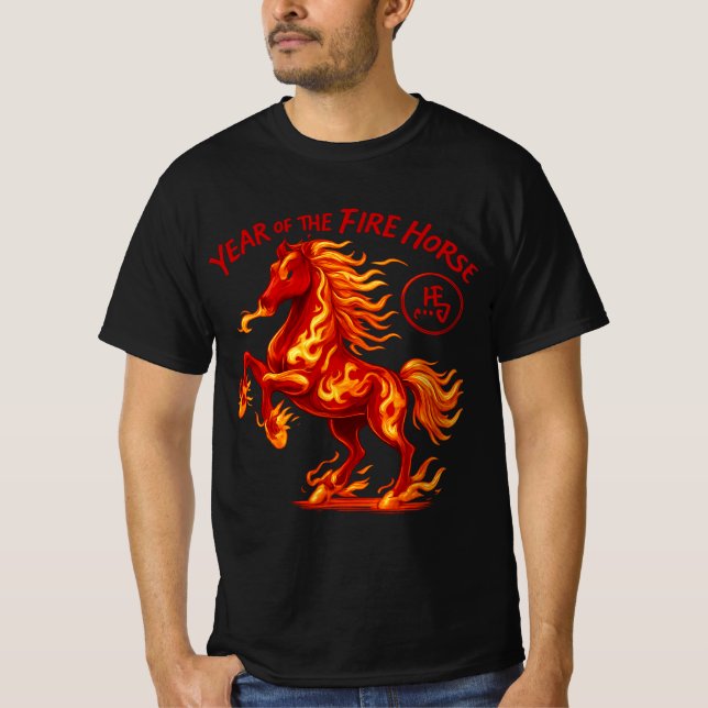 T-shirt Année du Cheval de Feu  (Devant)