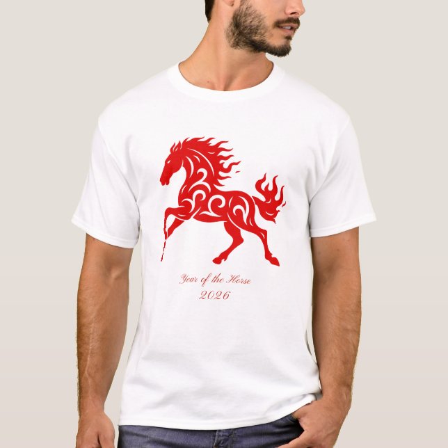 T-shirt Année du Cheval de Feu 2026 (Devant)