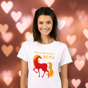T-shirt Année du Cheval de Feu 2026 Chinois Zodiac femmes