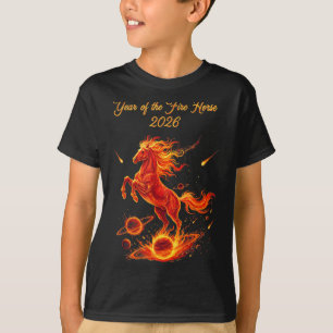 T-shirt Année du cheval de feu 2026 Nouvel An chinois luna