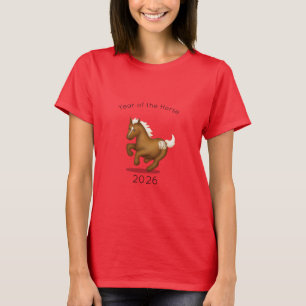 T-shirt Année du Cheval Mignon Zodiaque Chinois