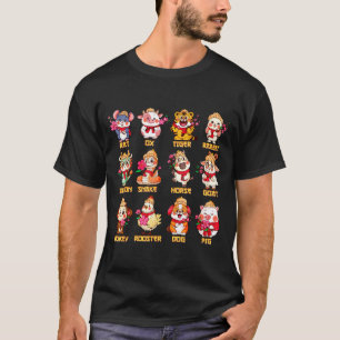 T-shirt Année du cheval signes animaux du zodiaque chinois