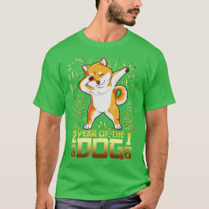 T-shirt Année du chien 2018 Dabbing Shiba Inu New chinois