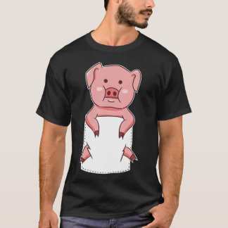 T-shirt Année Du Cochon Lucky Mama Cochon Dans Poche Drôle