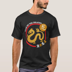 T-shirt Année du Dragon 2024 Chinois Zodiac Lunar New Y