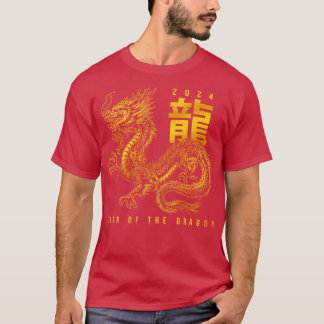 T-shirt Année Du Dragon 2024 Zodiac Chinois