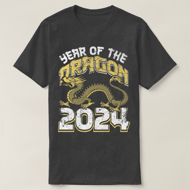 T-shirt Année Du Dragon 2024 Zodiac Chinois Lunar New Y (Design devant)