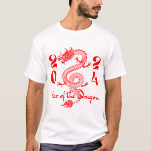 T-shirt Année du Dragon Rouge